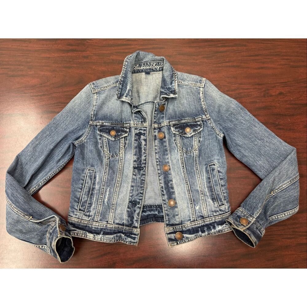 American Eagle Denim Jean Jacket Size Small